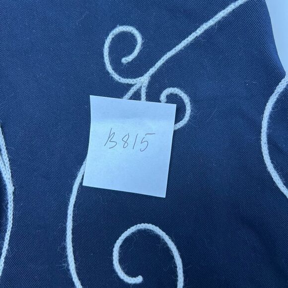 HUE Navy Blue Pants with Pattern Embroidered Size S - Picture 13 of 13